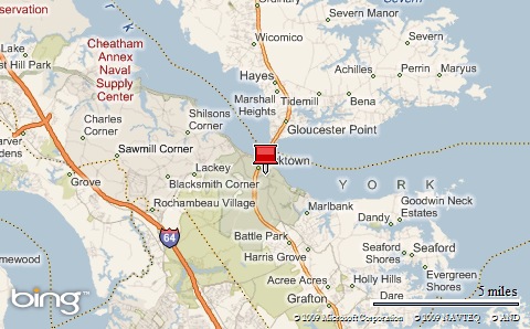 Yorktown VA Map